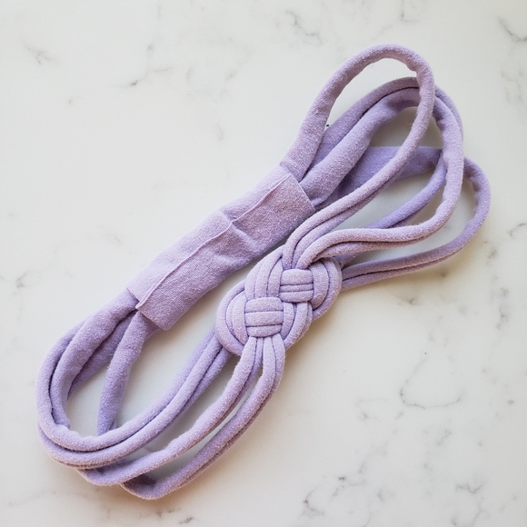 Set of 3 Womens Sailor Knot Headband in Purple Pink, Adult Upcycled Hairband - Picture 4 of 9